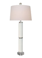 Maxie White Jade Crystal Inlay Buffet Lamp - Price is for two lamps